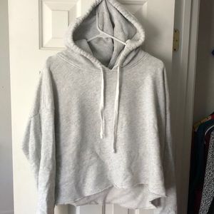 Light gray cropped sweatshirt